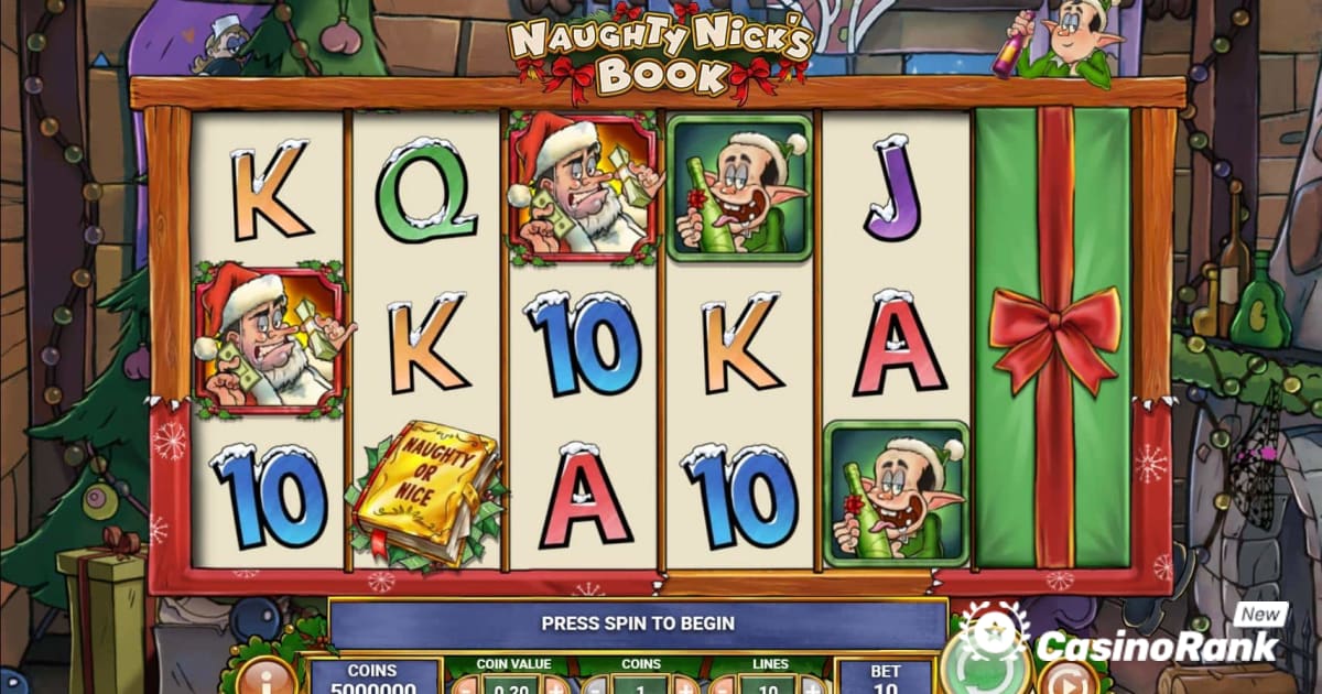 Oplev Play'n Go's nyeste spilleautomater med juletema: Naughty Nick's Book